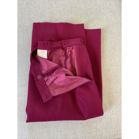 Vintage PENDLETON Virgin Wool Pencil Womens Skirt 12 Waist 30” Magenta Pink USA - Picture 2 of 14